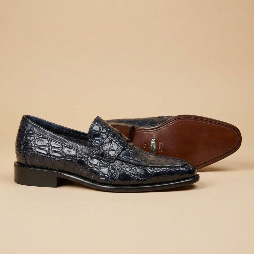 Marfa Calzoleria Toscana Crocodile Caiman Flanks Loafers - Preorder