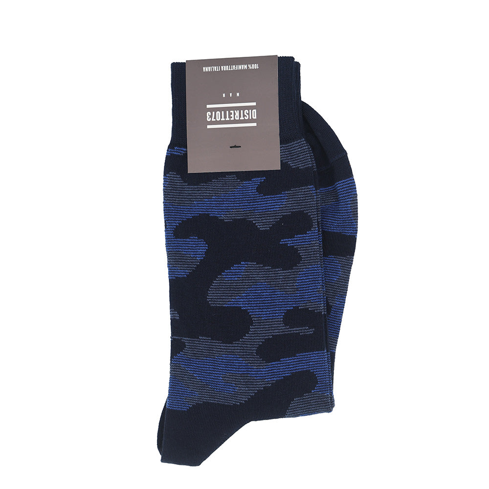 Men's Blue and Purple Design Socks - Cellini Uomo 