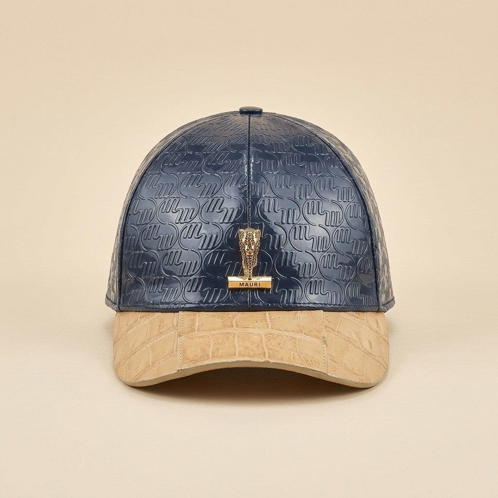 Mauri Champagne & Patent Leather & Crocodile Hat