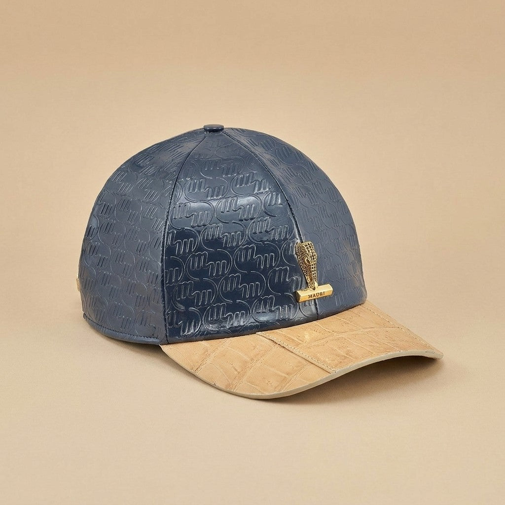Mauri Champagne & Patent Leather & Crocodile Hat
