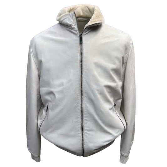 Torras Zipped 100% Leather and Shearling Jacket N82H445 - Cellini Uomo 