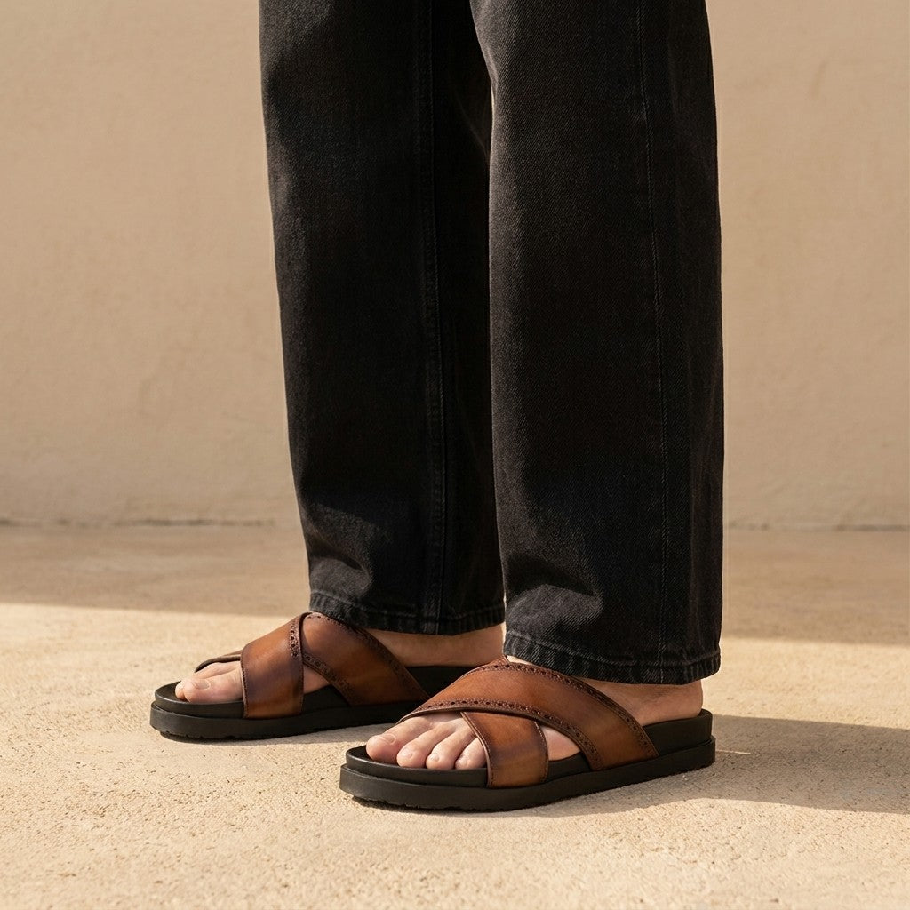 Bruno Magli Federico Leather Sandal