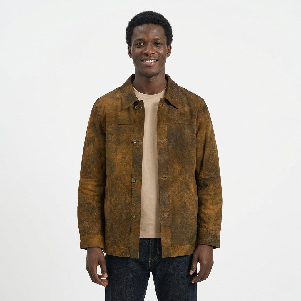 Missani Reversible Distressed Leather Jacket | Cellini Uomo