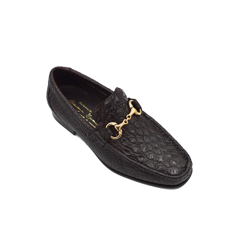 Calzoleria Toscana 3238 Alligator & Crocodile DISO Rolls-Royce Loafer - Cellini Uomo 