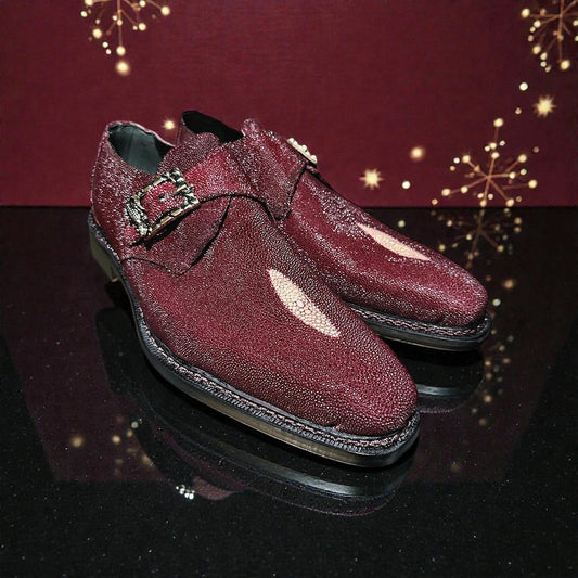 Mauri 3281 Stingray Ruby Red Monk Strap