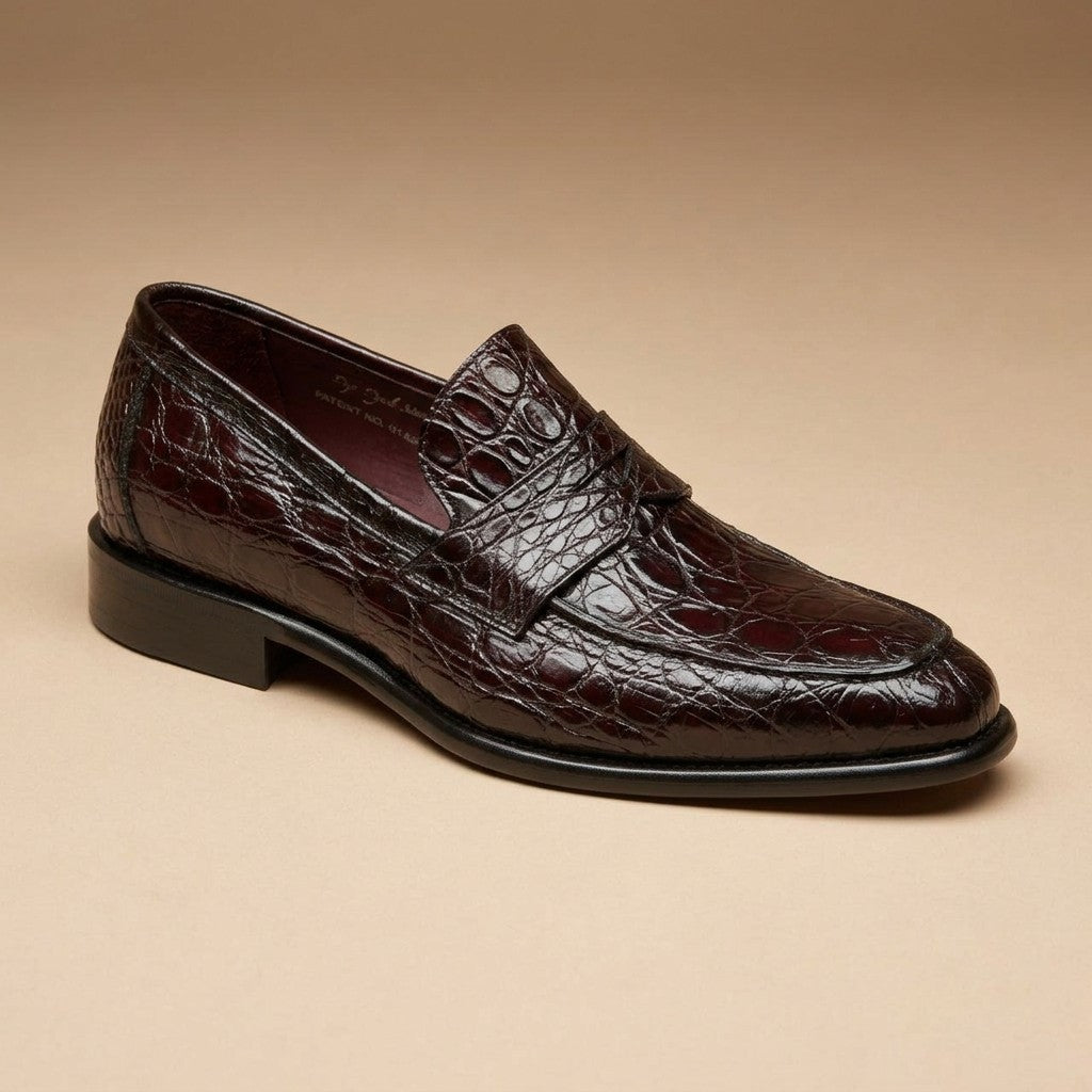 Marfa Calzoleria Toscana Crocodile Caiman Flanks Loafers - Preorder