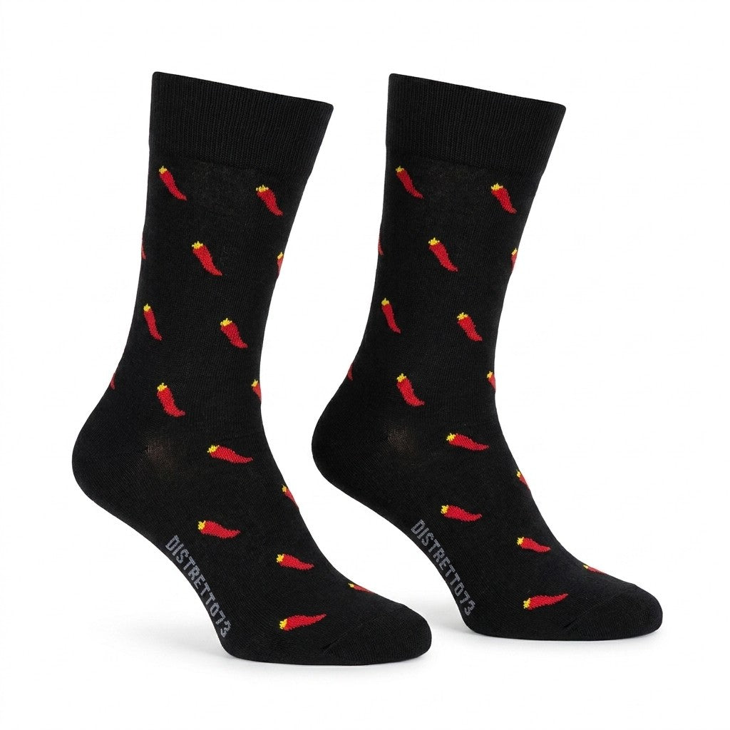 Cellini Uomo Distretto73 men's Chilli-colored 100% Filoscozia cotton apparel with a stylish chili pattern.
