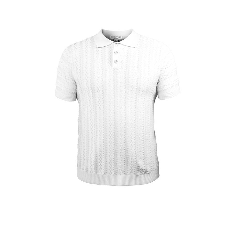 Prestige Textured Knit Polo Shirt 014