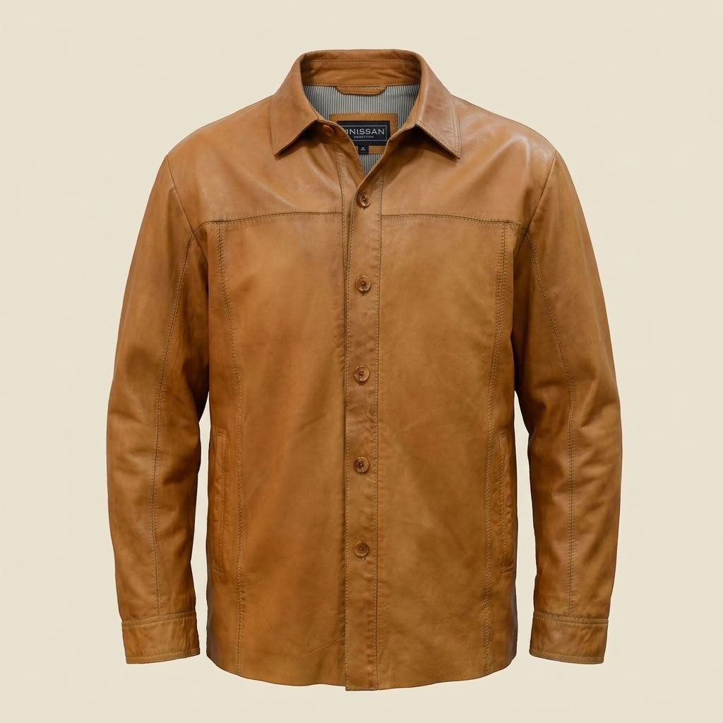 MISSANI Lamb Skin Leather Shirt Jackets 339330