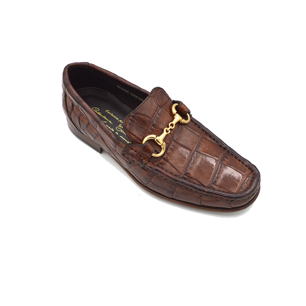 Calzoleria Toscana 3238 Alligator & Crocodile DISO Rolls-Royce Loafer - Cellini Uomo 