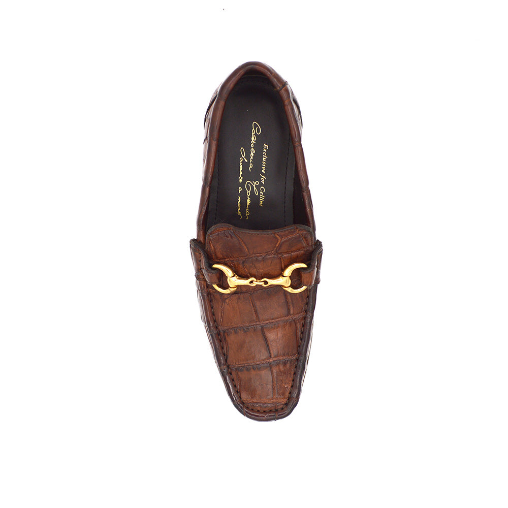 Calzoleria Toscana 3238 Alligator & Crocodile DISO Rolls-Royce Loafer - Cellini Uomo 