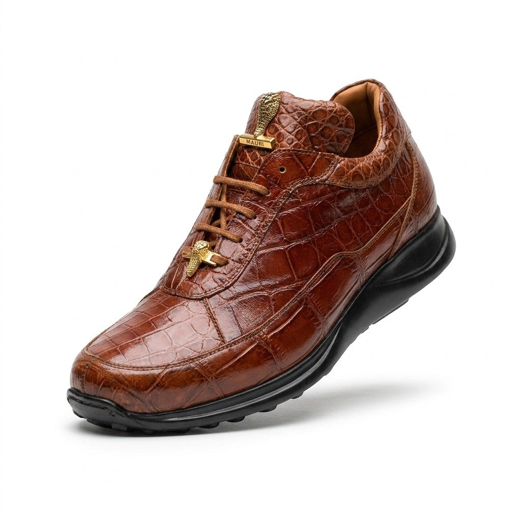 Golden Mauri 8900 Alligator Sneakers featuring textured alligator print and stylish design, perfect for casual wear.