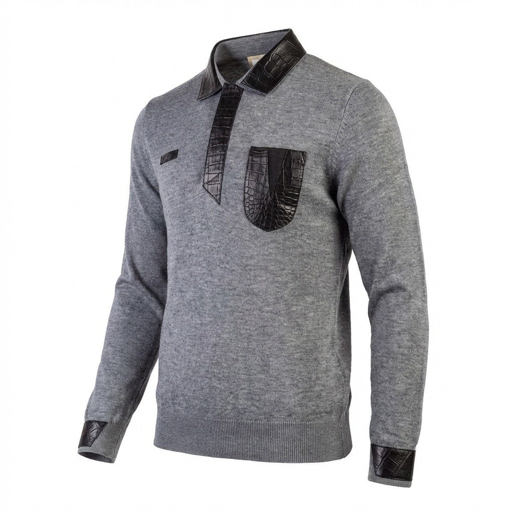 Polo Skinz Alligator Long Sleeve Wool - Cellini Uomo 