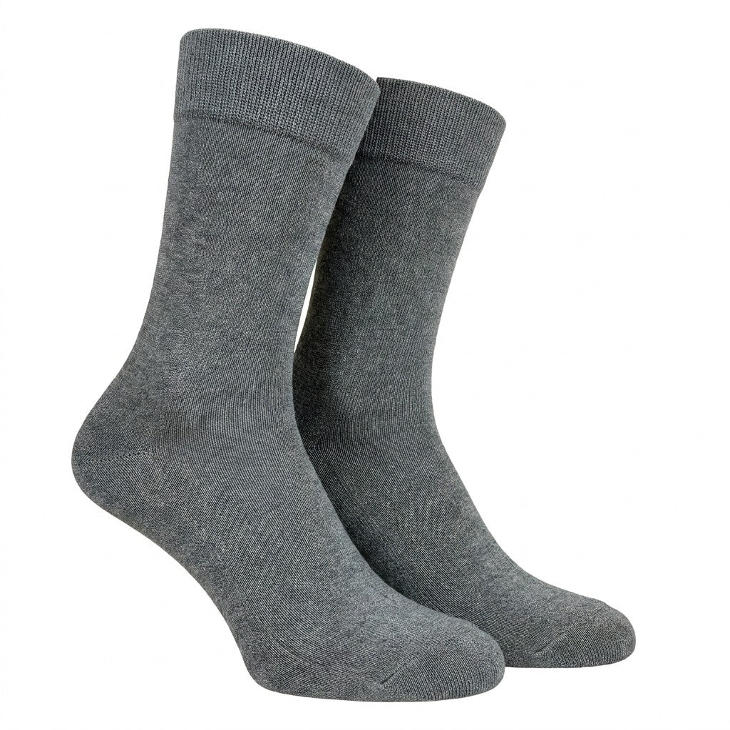 slim fit dress slacks Black Solid Formal Cotton Sock No Rib Linked Toe Mid-Calf main image 0