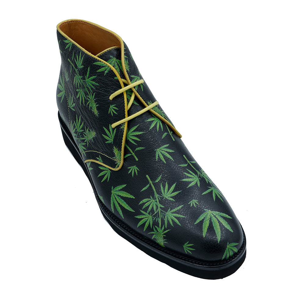 Sheriff Collection 2450-2895 Cannabis High-Top Shoes