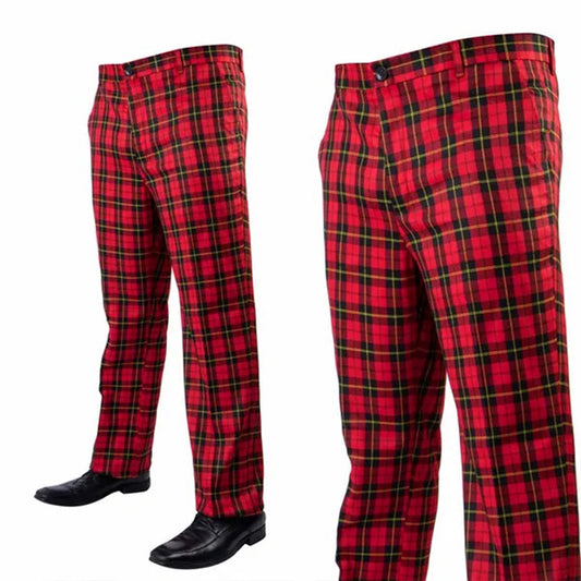 Prestige Red Plaid Pants 305-4