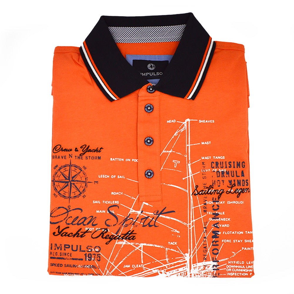 Impulso Crew&Yacht Orange Polo Shirt