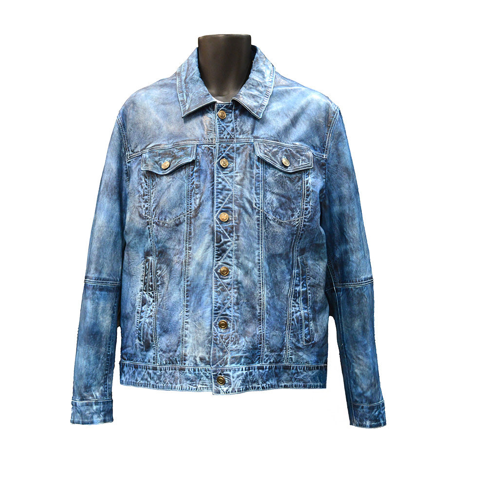 New Unique Missani BF Leather Jean Jacket 392994