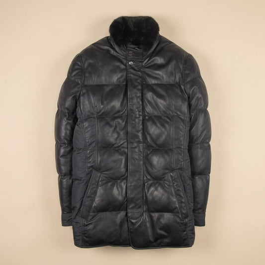 Torras Black Shearling & Leather Coat