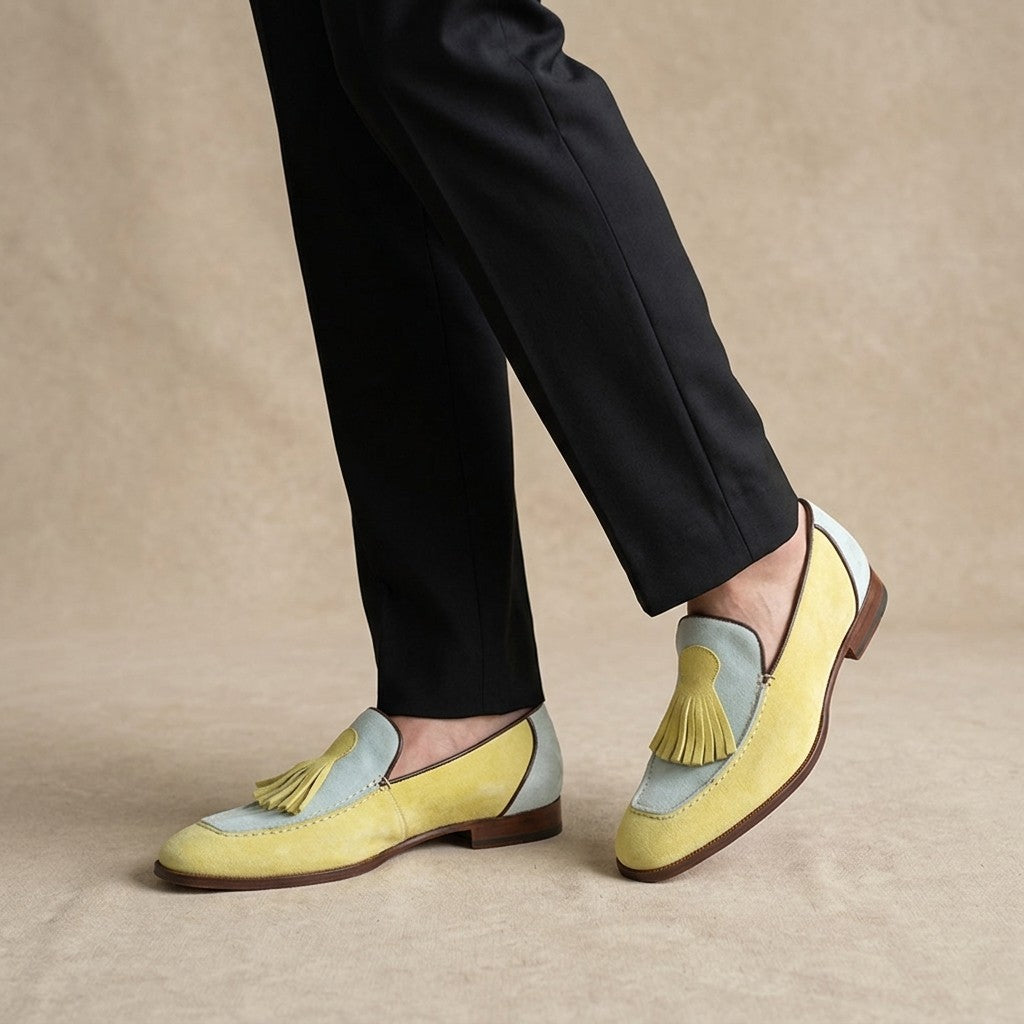 Sheriff Collection x Mauri 4974 Yellow & Mint Green Loafer