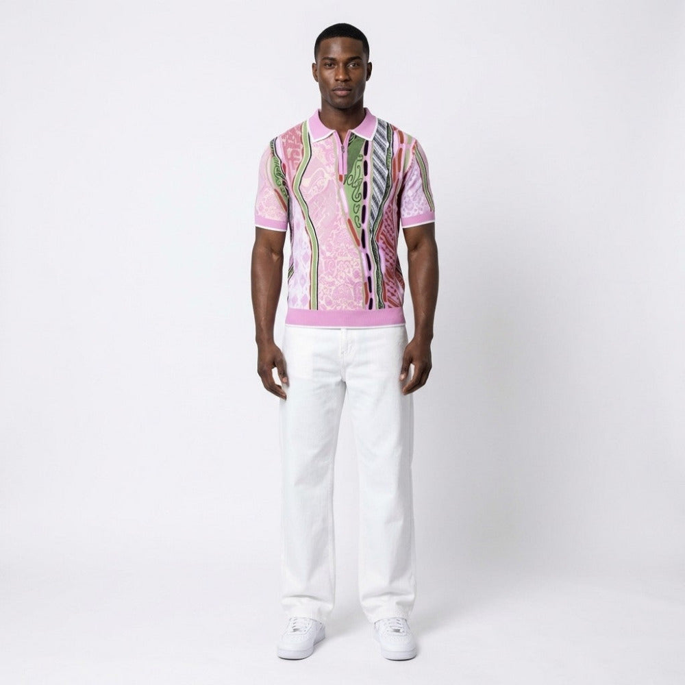 Prestige Knit Design Multi-Color Polo CMK 6002 - Cellini Uomo 