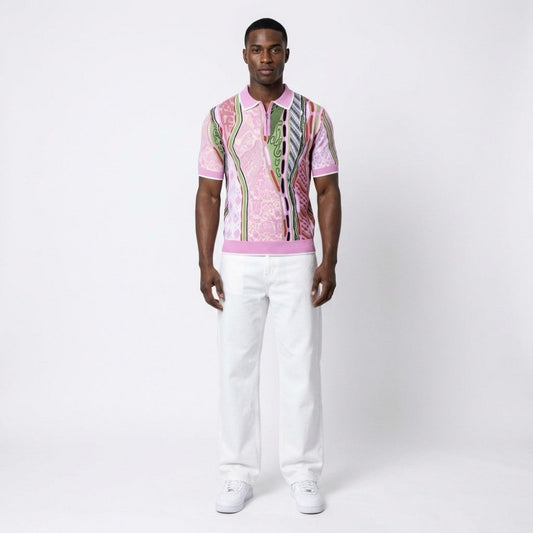 Prestige Knit Design Multi-Color Polo CMK 6002 - Cellini Uomo 