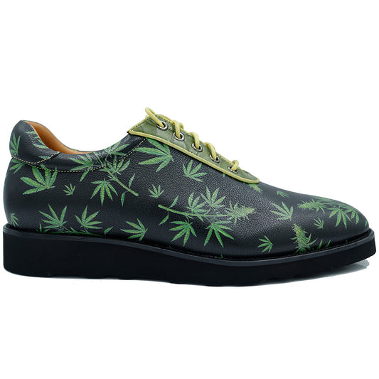 Sheriff Collection 2449-8632 Cannabis Low-Top Shoes With Alligator