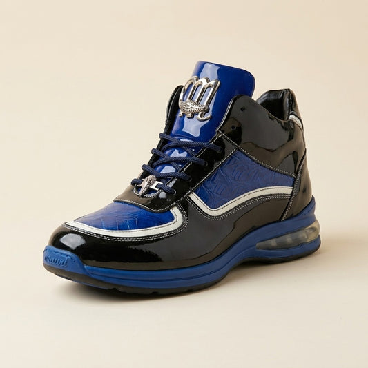 Mauri M797 Patent Leather & Crocodile High-Top Sneakers