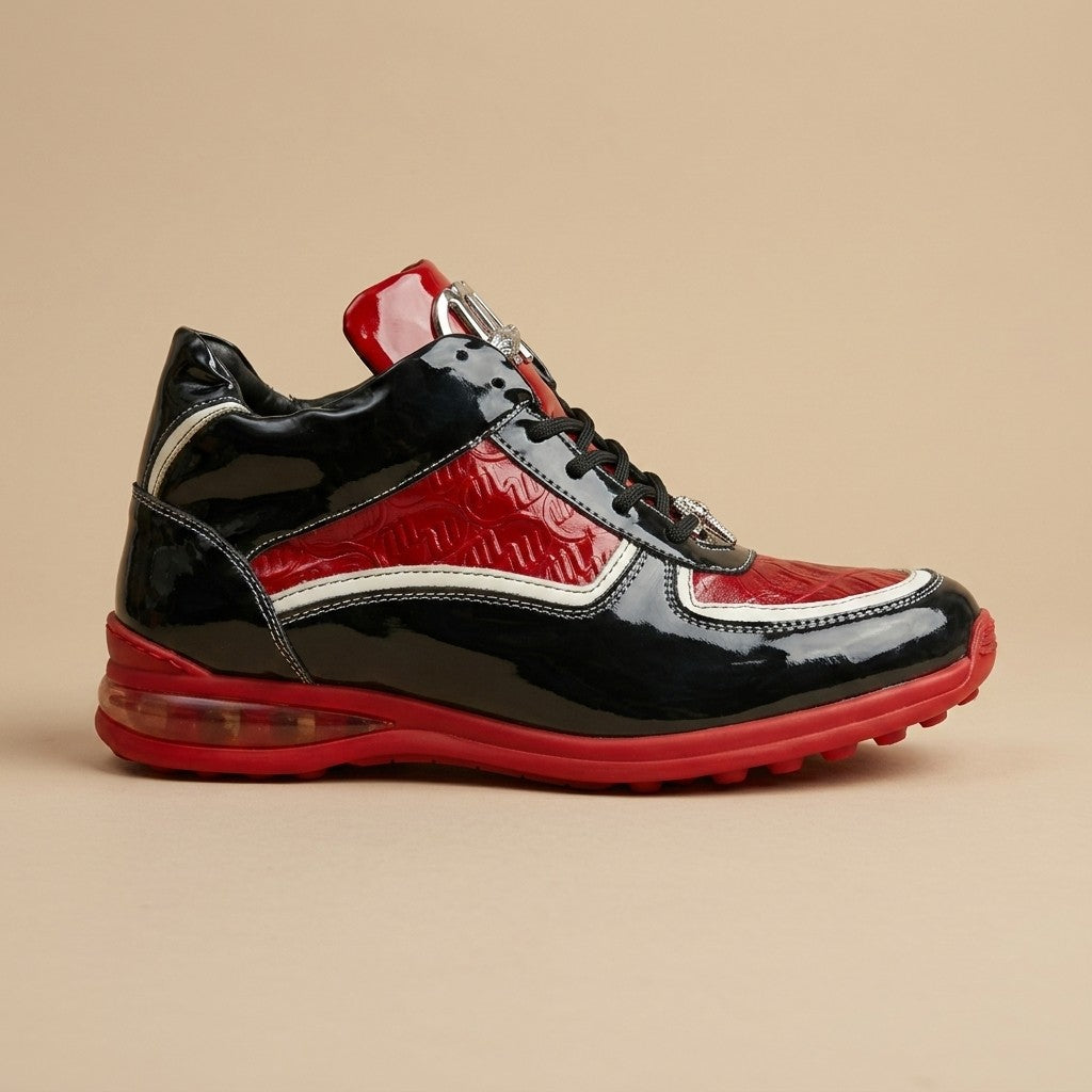 Mauri M797 Patent Leather & Crocodile High-Top Sneakers