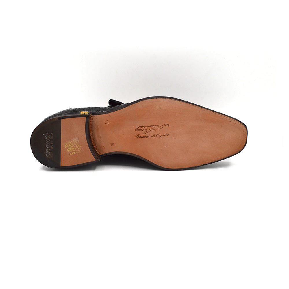 Mauri 1172 Burgundy Alligator Monk Strap