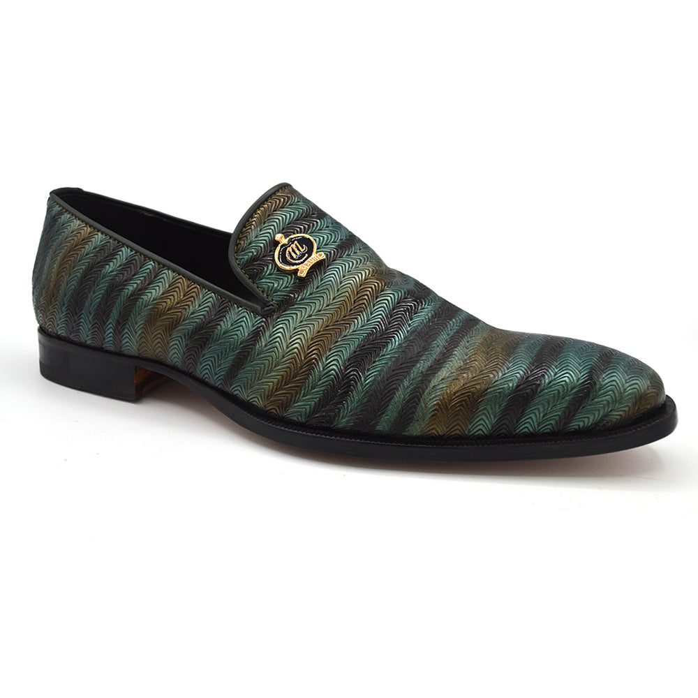 Mauri 4709 Green Fabric Loafer