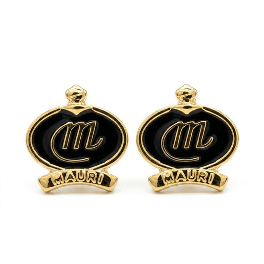Mauri gold shoe accessories, stylish and shiny, designed to add a decorative touch to footwear.