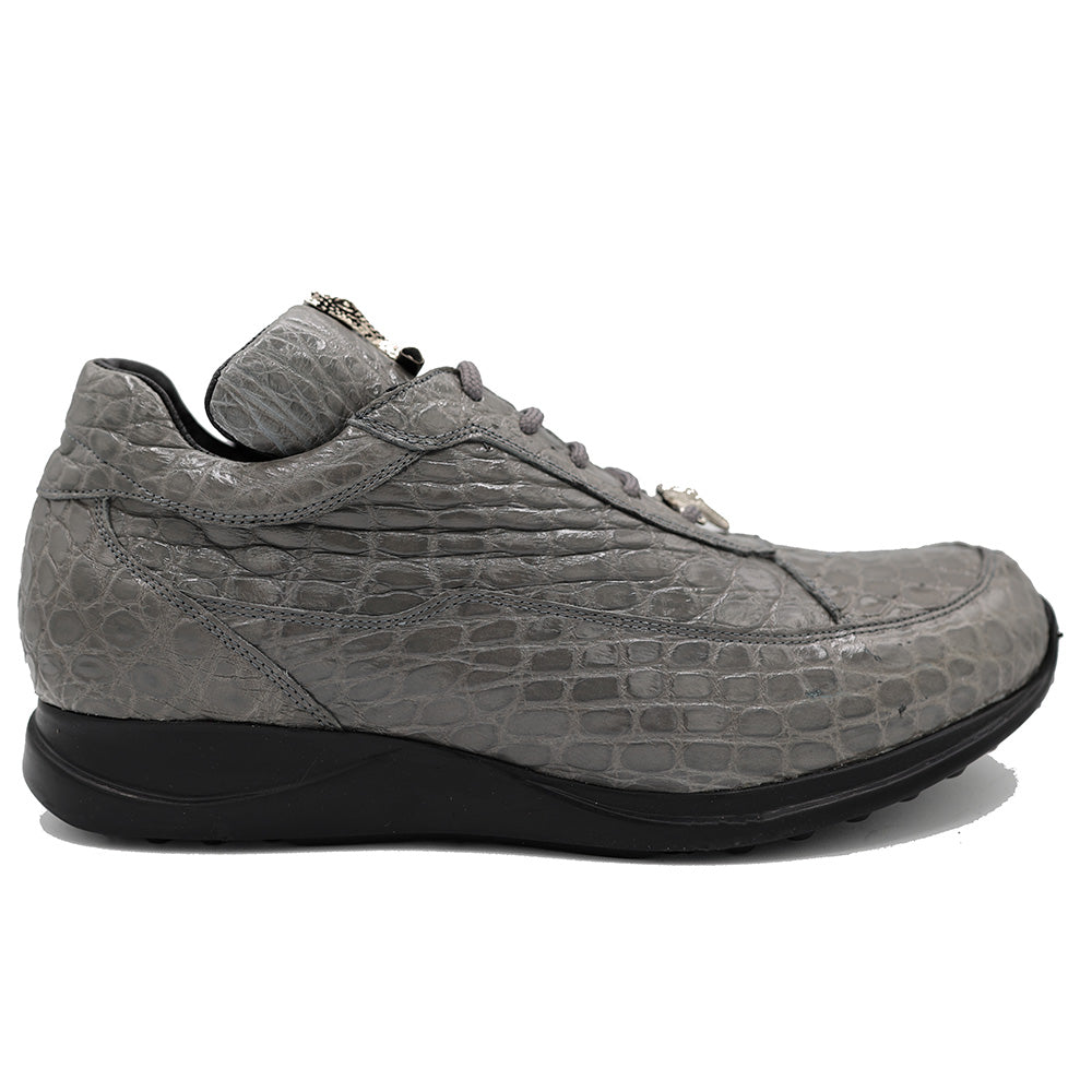 Medium grey Mauri 8900 Alligator Sneakers showing textured alligator-style leather and modern sneaker design.