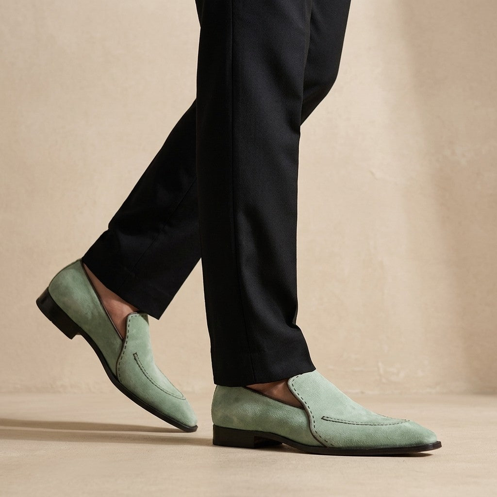 Sheriff Collection x Mauri 4974 Yellow & Mint Green Loafer