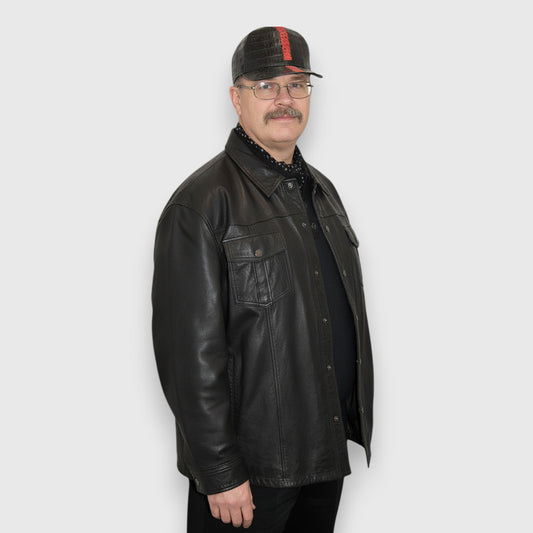 Missani Leather Shirt Jacket 16234 - Cellini Uomo 