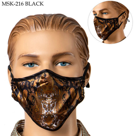 Prestige Fabric Black Face Mask 206 - Cellini Uomo 
