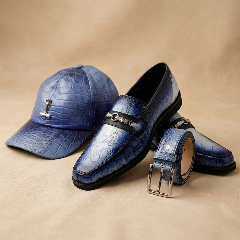 Mauri FC Multi Blue Alligator Hat