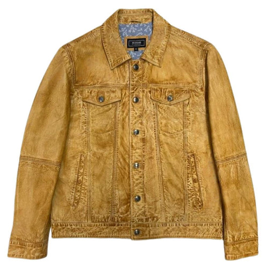 Missani Le Collezioni BF Leather Jean Jacket 392994