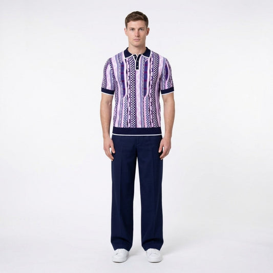 Prestige Knit Design Multi-Color Polo CMK 6041 - Cellini Uomo 