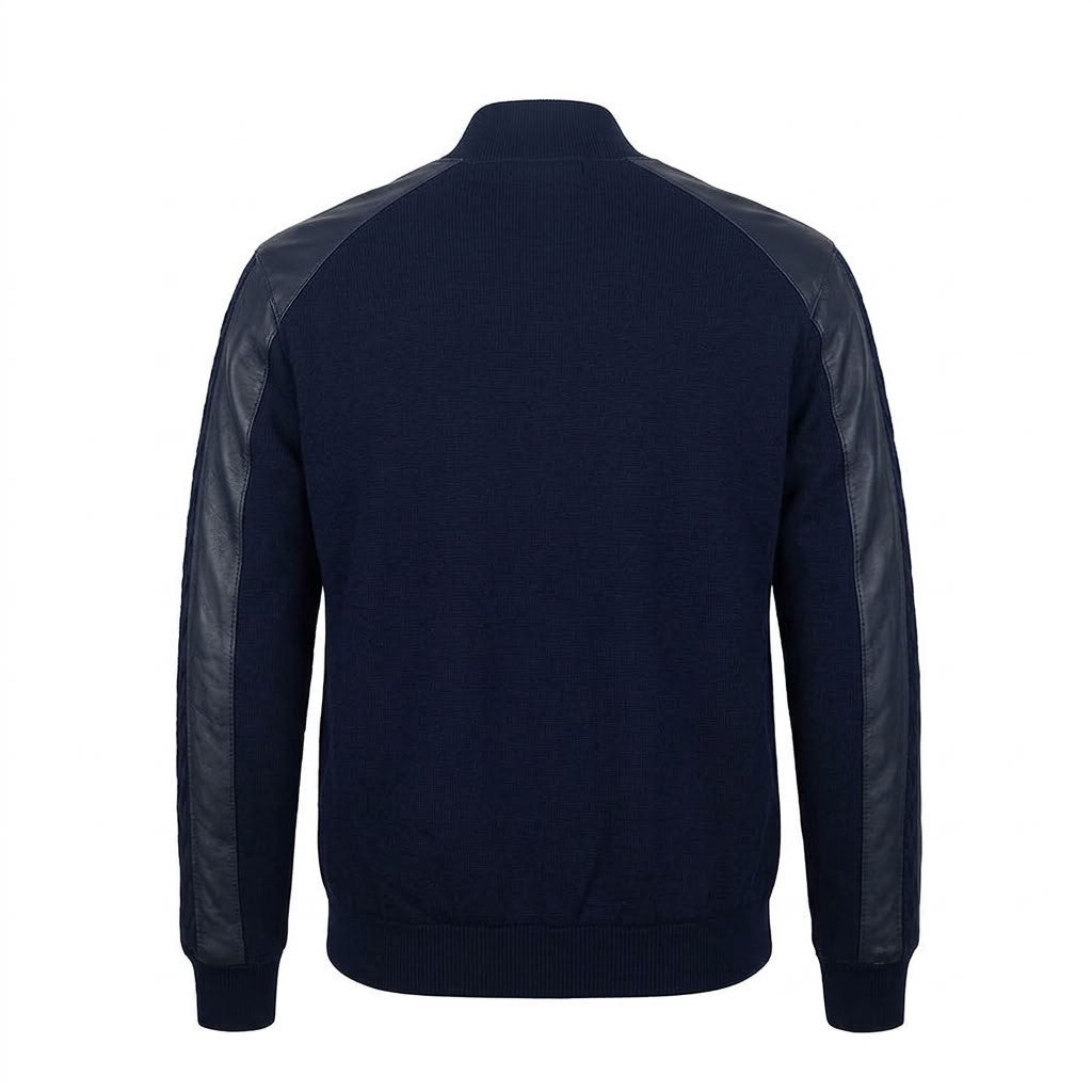 Torras 100% Leather and Zipped Knit Jacket L42H425