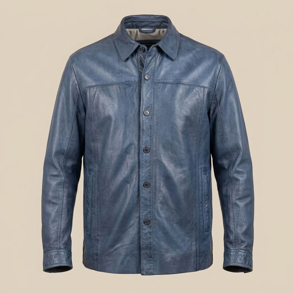 MISSANI Lamb Skin Leather Shirt Jackets 339330