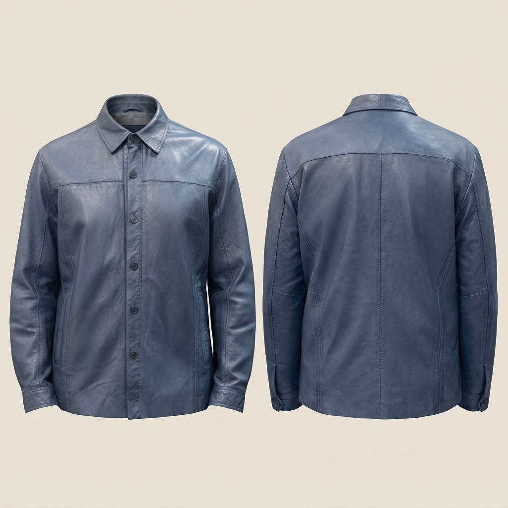 MISSANI Lamb Skin Leather Shirt Jackets 339330