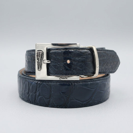 Mauri Alligator Navy Blue Belt