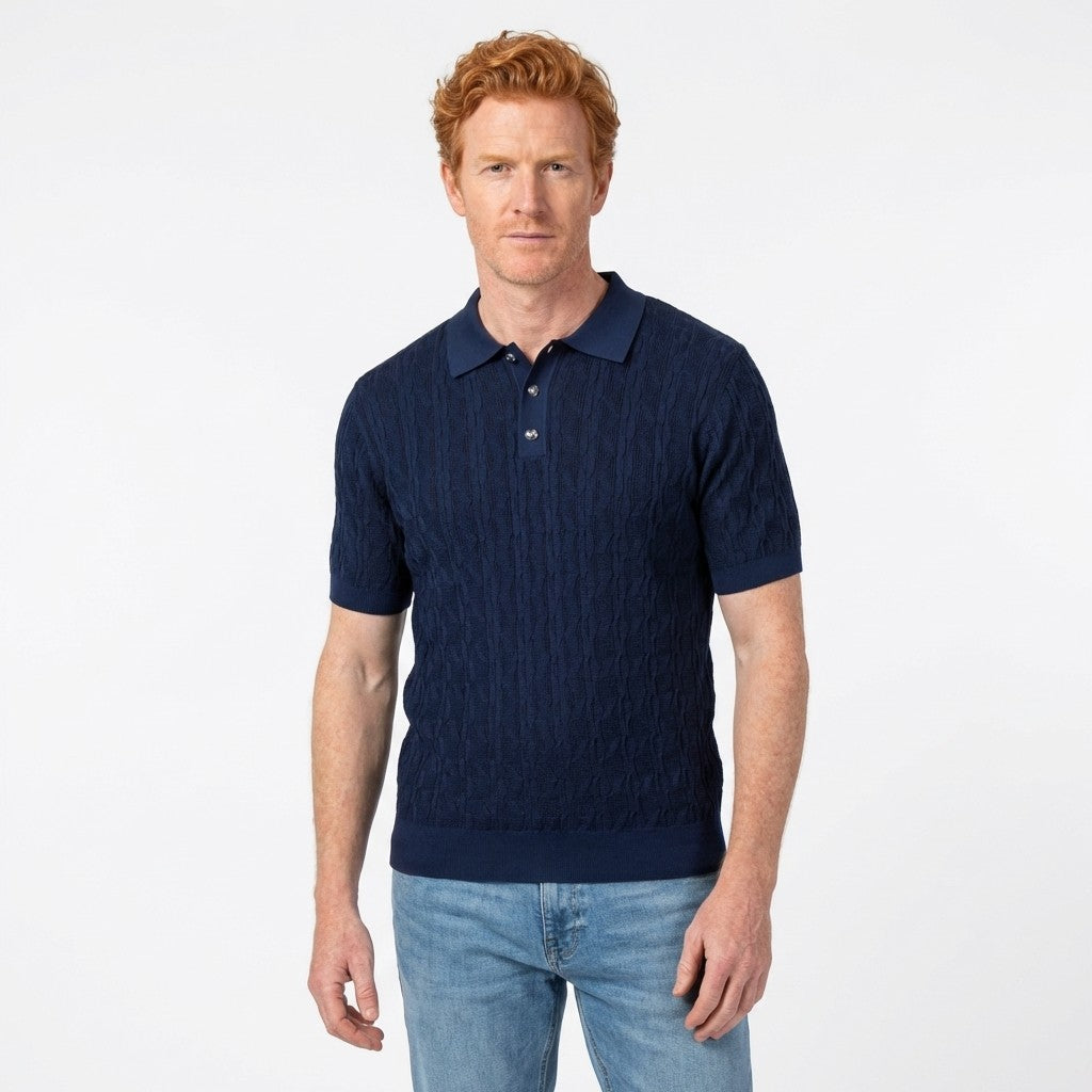 Prestige Knit Design Multi-Color Polo CMK 6001 - Cellini Uomo 