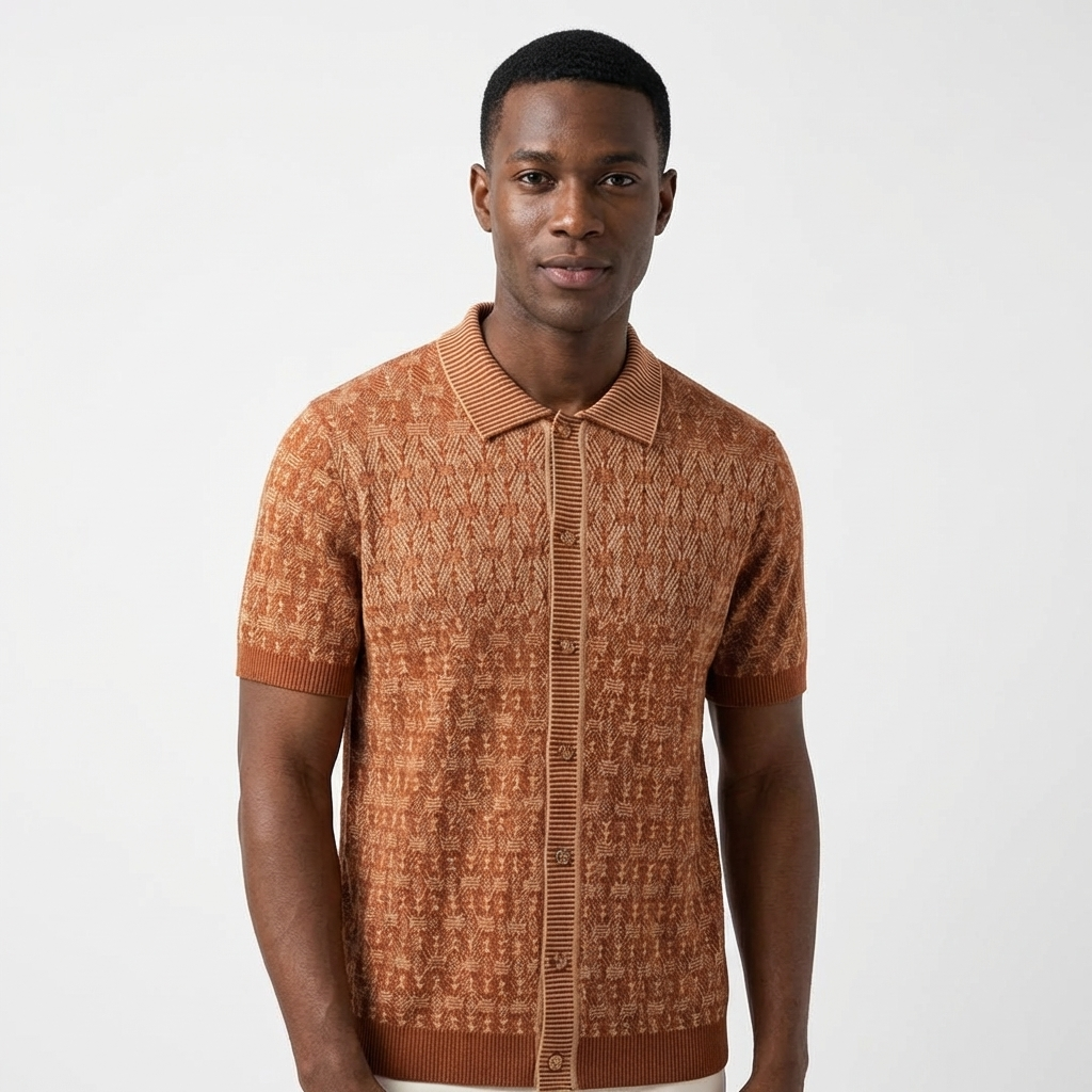 Prestige Knit Design Top CMK 382, stylish clothing with a textured knit pattern, shown in a close-up image.