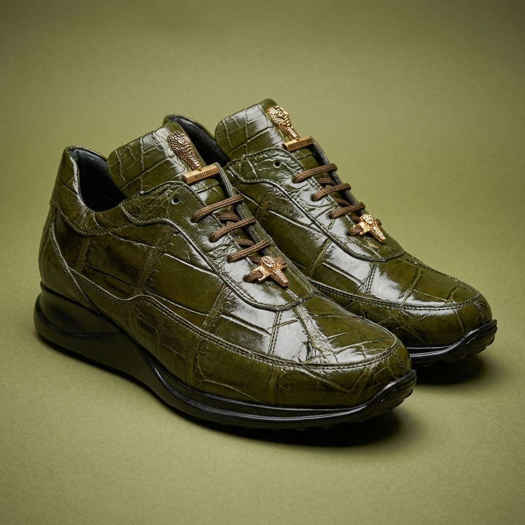 Mauri 8900 100% Authentic Alligator Skin Sneakers
