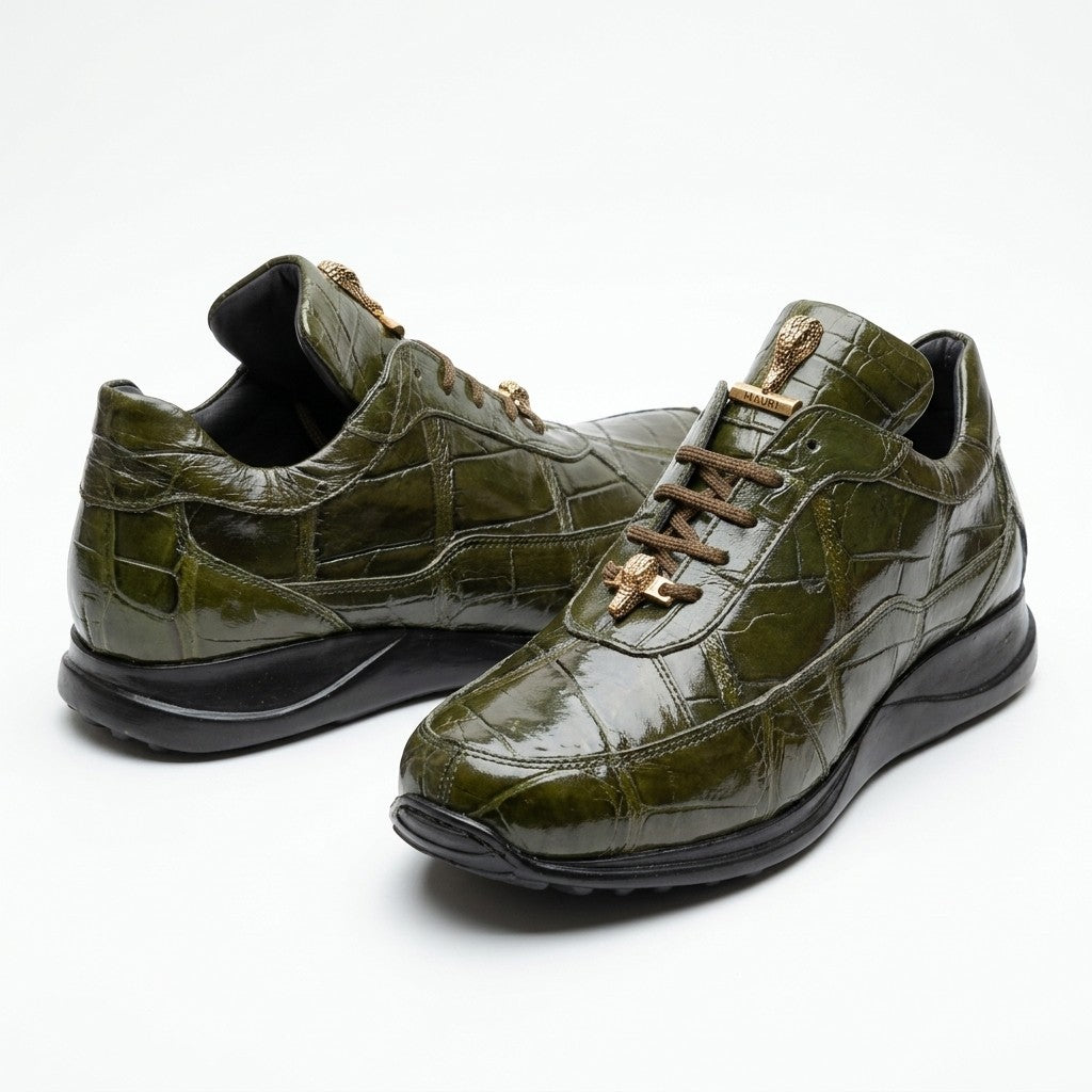 Mauri 8900 100% Authentic Alligator Skin Sneakers