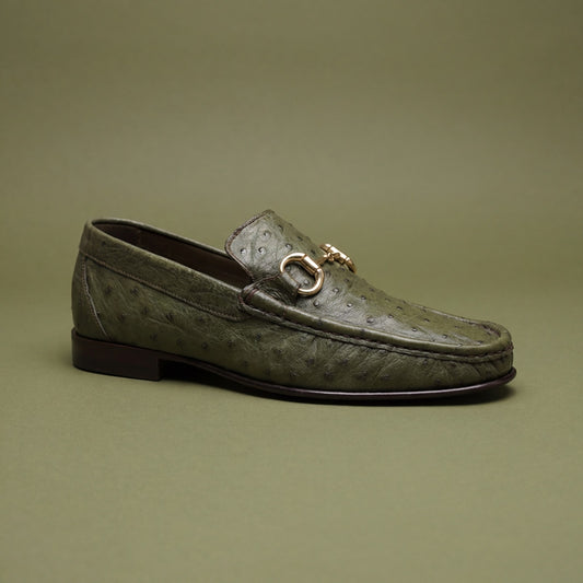 Calzoleria Toscana V2-3238 Ostrich Loafer Dark Colors