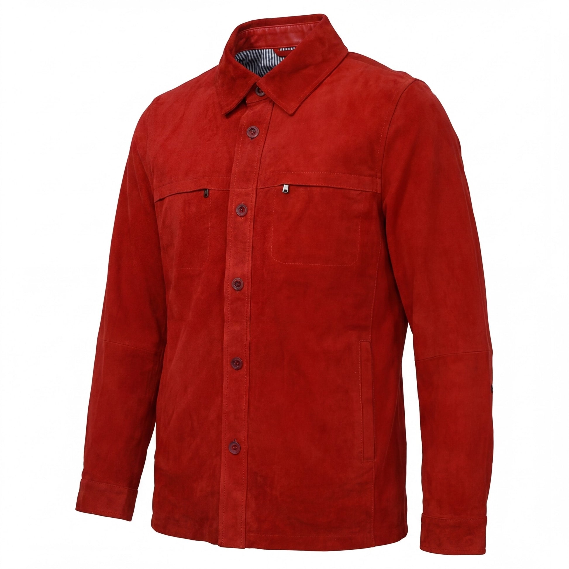 Missani Lamb Suede Shirt Jackets 342518 - Cellini Uomo 