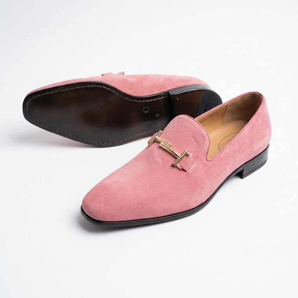 Sheriff Collection 25101 2002 suede loafer in blue, featuring a classic slip-on design and comfortable fit.
